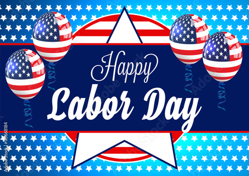 Labor Day Card. Happy Labor Day Banner.