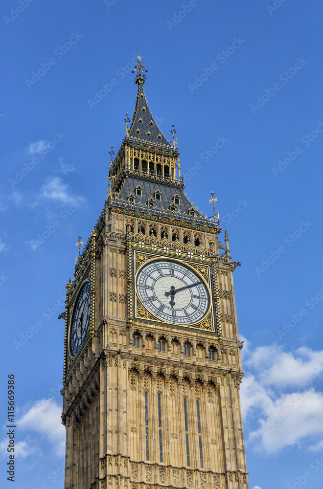 Big Ben tower in London Parliament