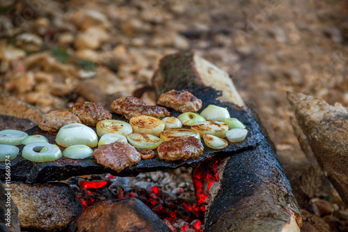 meatballs baked in the embers photo