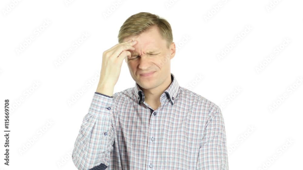 Man having a headache