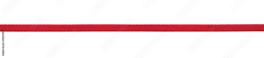 Shiny red ribbon on white background Shiny red ribbon on white background