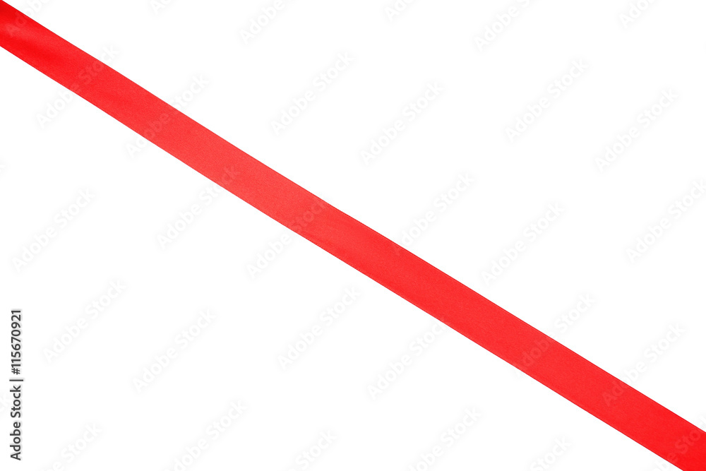 Shiny red ribbon on white background Shiny red ribbon on white background