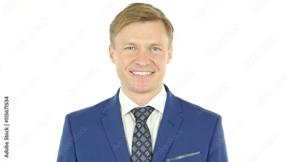 Young Businessman smiling isolated on white background Young Businessman smiling isolated on white background
