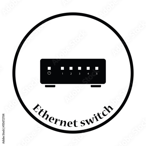 Ethernet switch icon Vector illustration