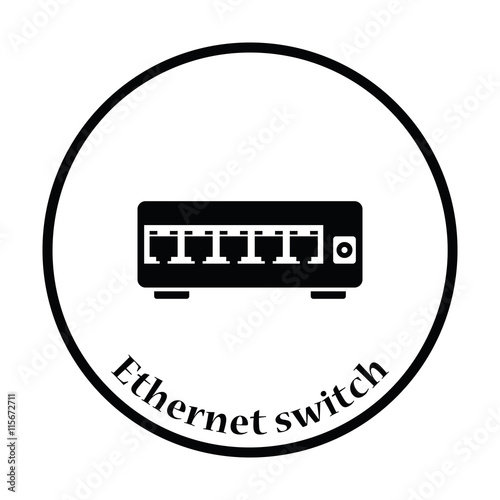 Ethernet switch icon Vector illustration