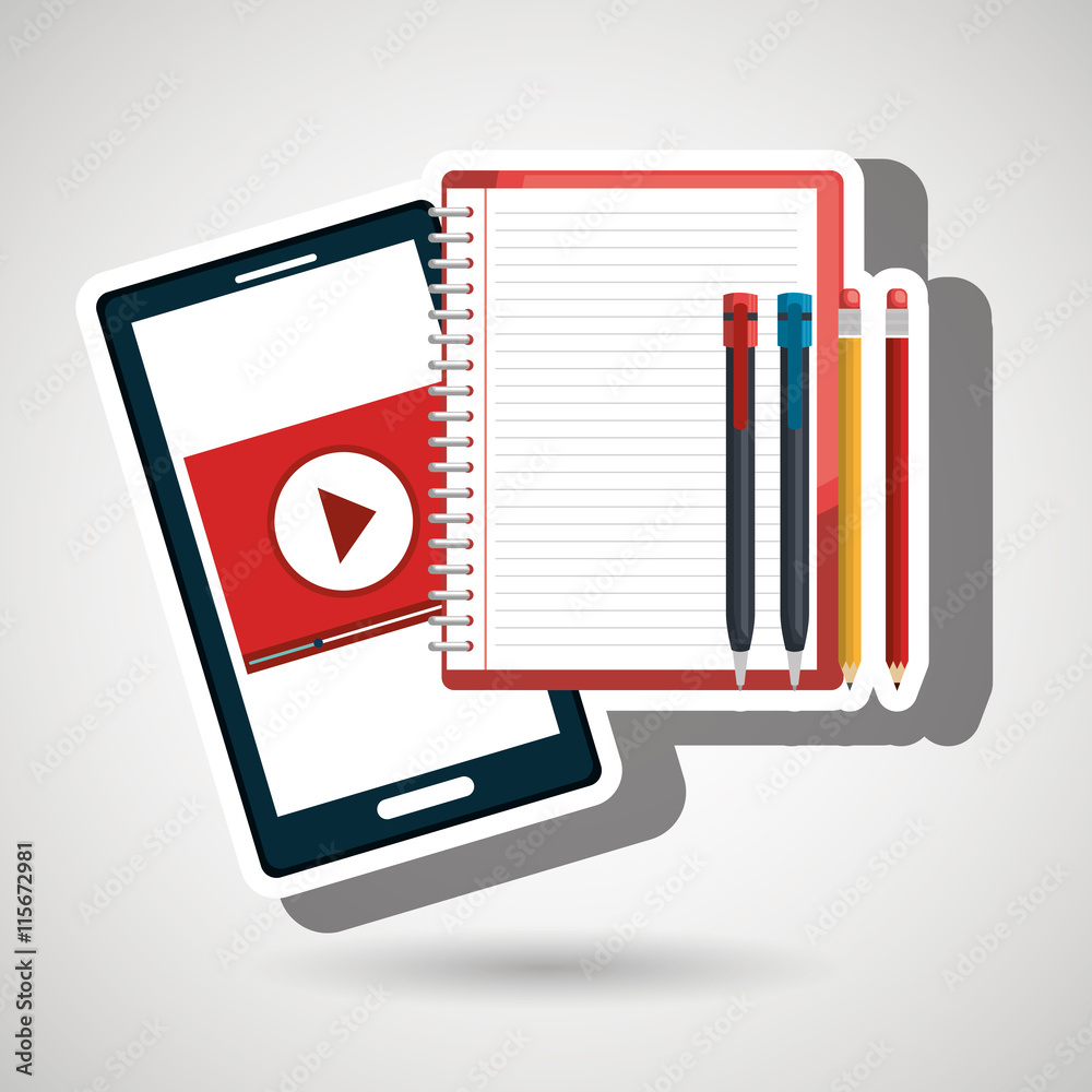 technology and notebook isolated icon design, vector illustration graphic technology and notebook isolated icon design, vector illustration graphic