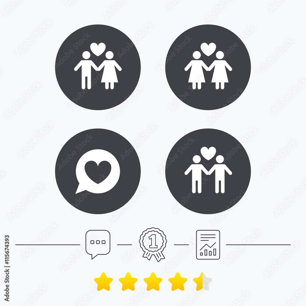 Couple love icon. Lesbian and Gay lovers signs. Couple love icon. Lesbian and Gay lovers signs.