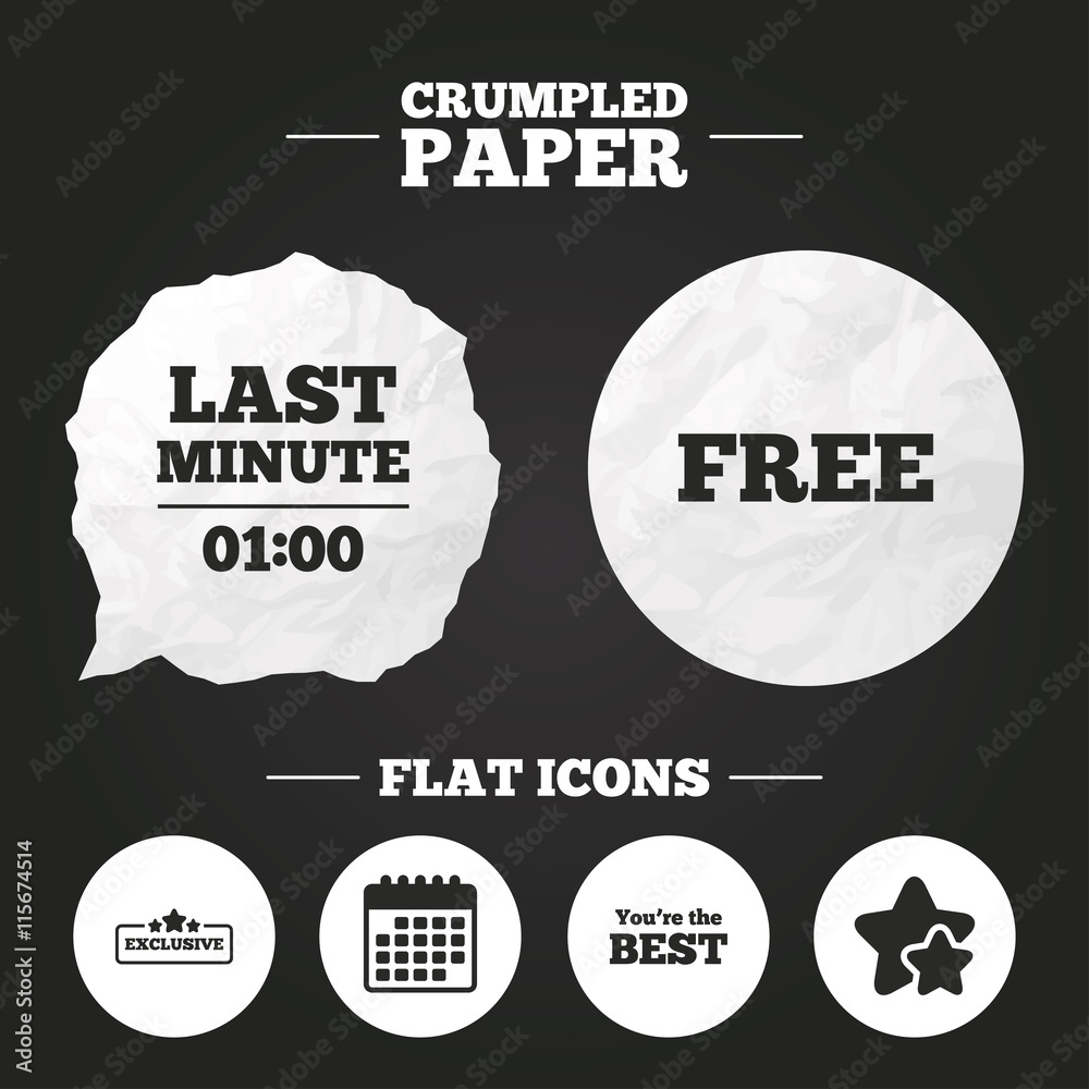 Obraz premium Last minute icon. Exclusive special offer.