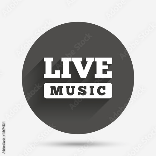 Live music sign icon. Karaoke symbol.