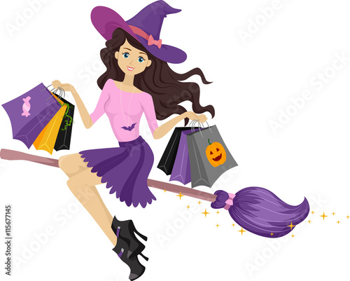 Teen Girl Witch Shopping Bags