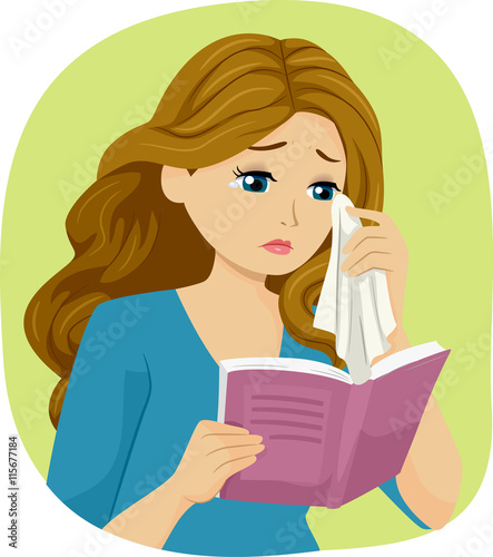 Teen Girl Book Cry