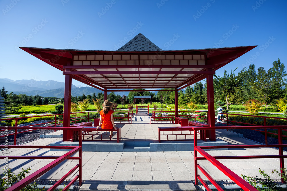 Tourist in Japanese Garden