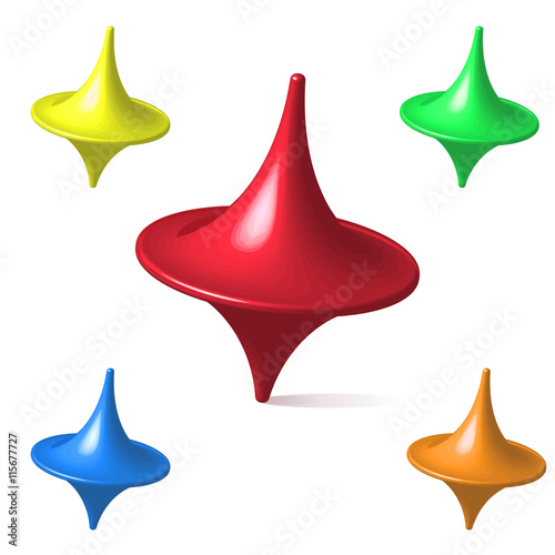 spinning top vector illustration isolated on white background