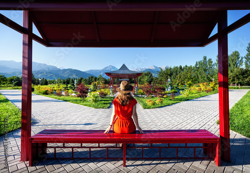 Tourist in Japanese Garden