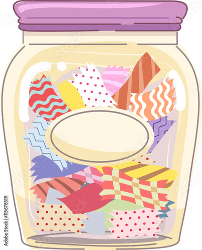 Pre Cut Fabric Jar