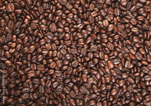 Coffee beans a background close up photo
