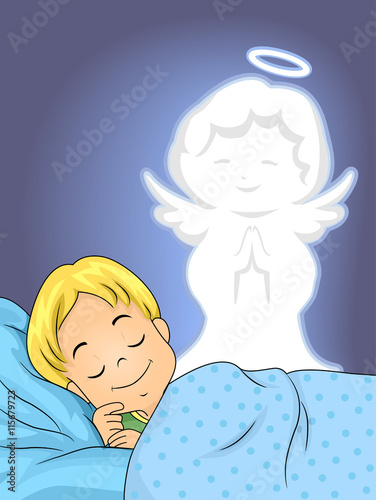 Kid Boy Sleep Guardian Angel