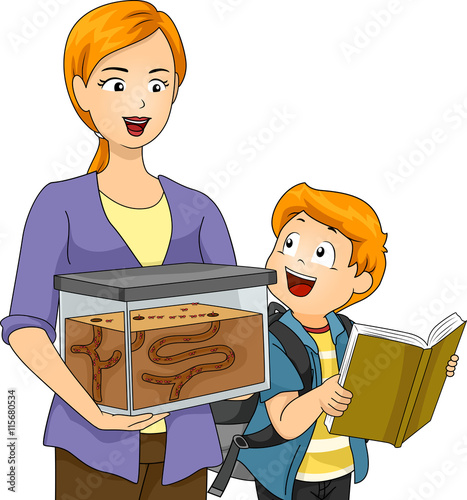 Kid Boy Mom School Ant Farm...