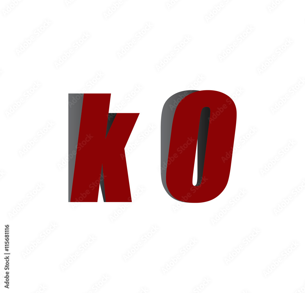 k0 logo initial red and shadow k0 logo initial red and shadow