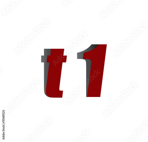 t1 logo initial red and shadow Free Download t1 logo initial red and shadow - GFXLoad