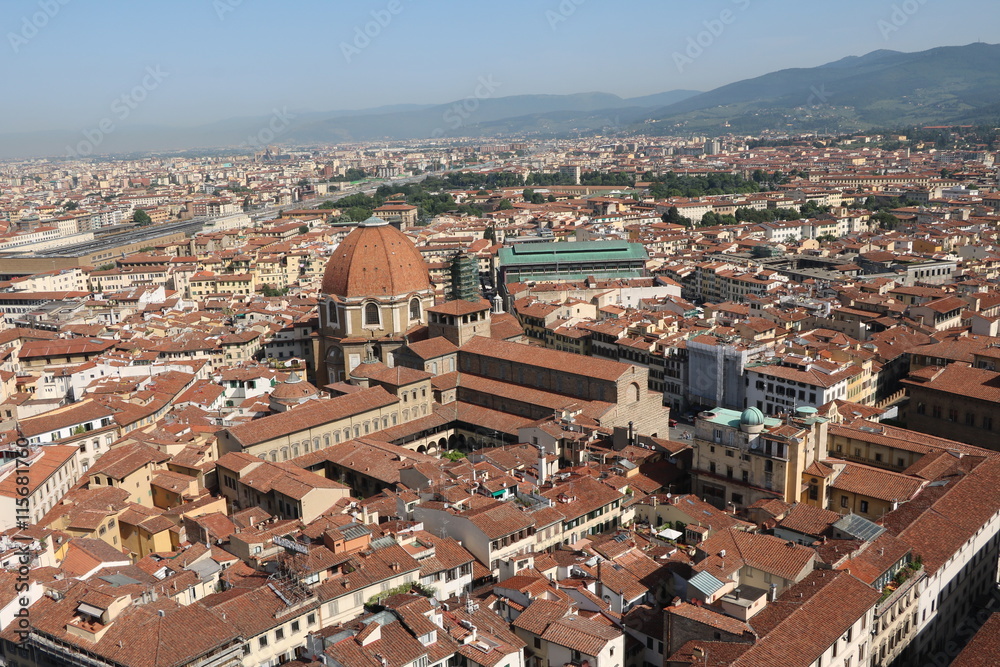 Mercato Centrale, Basilica San Lorenzo and  Santa Maria Novella Train Station in Florence, Tuscany Italy