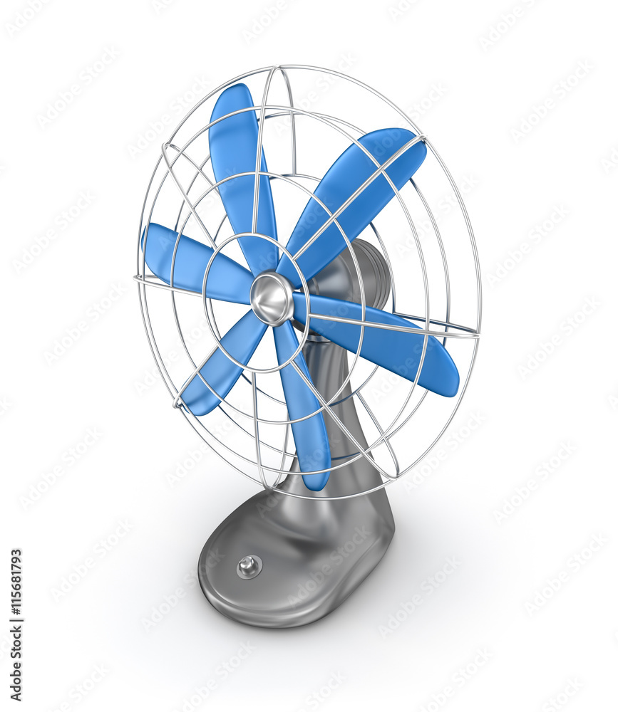 Obraz premium Old style electric fan 3D rendering