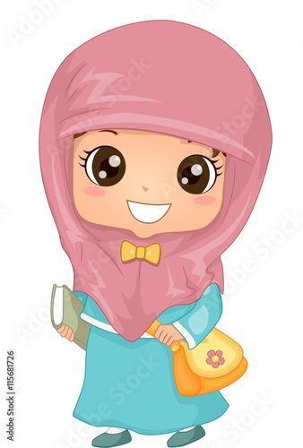 Kid Girl Muslim Student