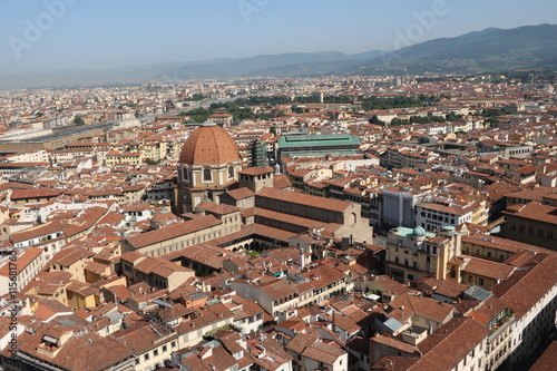 Mercato Centrale, Basilica San Lorenzo and Santa Maria Novella Train Station in Florence, Tuscany Italy