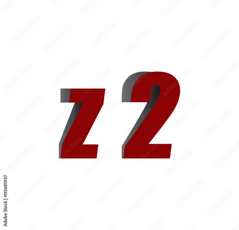 z2 logo initial red and shadow z2 logo initial red and shadow