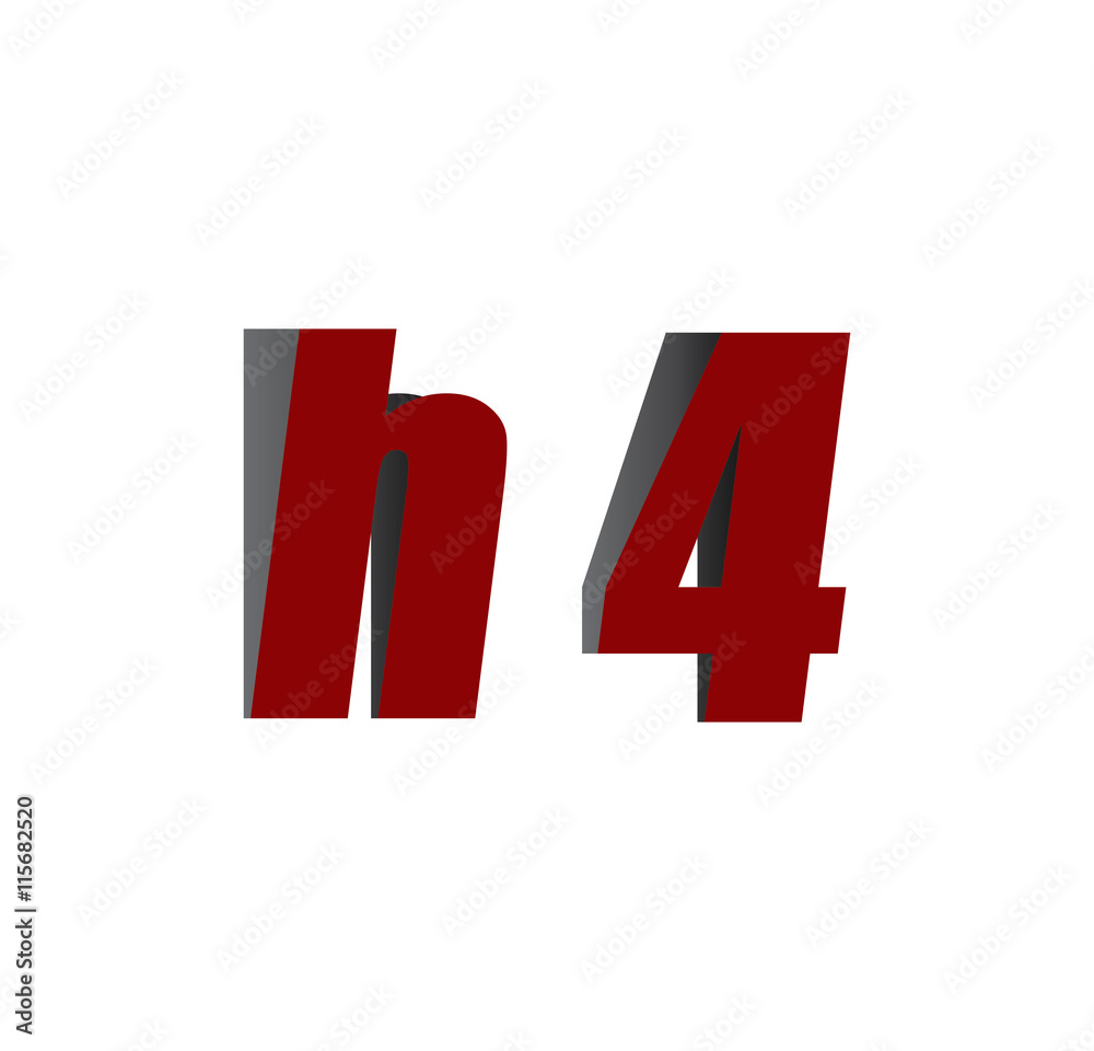 h4 logo initial red and shadow h4 logo initial red and shadow
