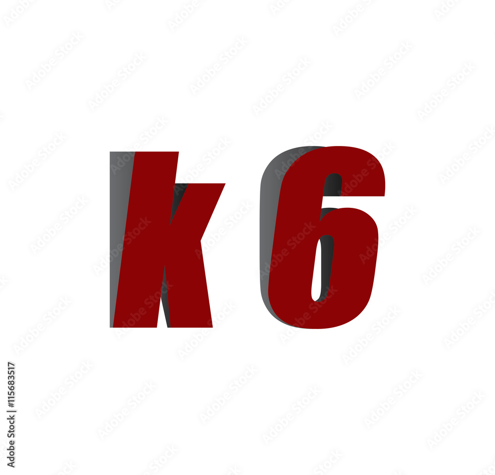 k6 logo initial red and shadow k6 logo initial red and shadow
