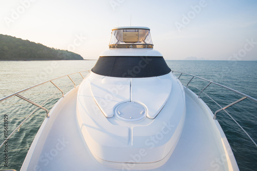 luxury boat yacht on the sea