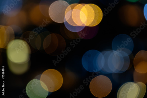 Abstract of Defocused city night bokeh for background.