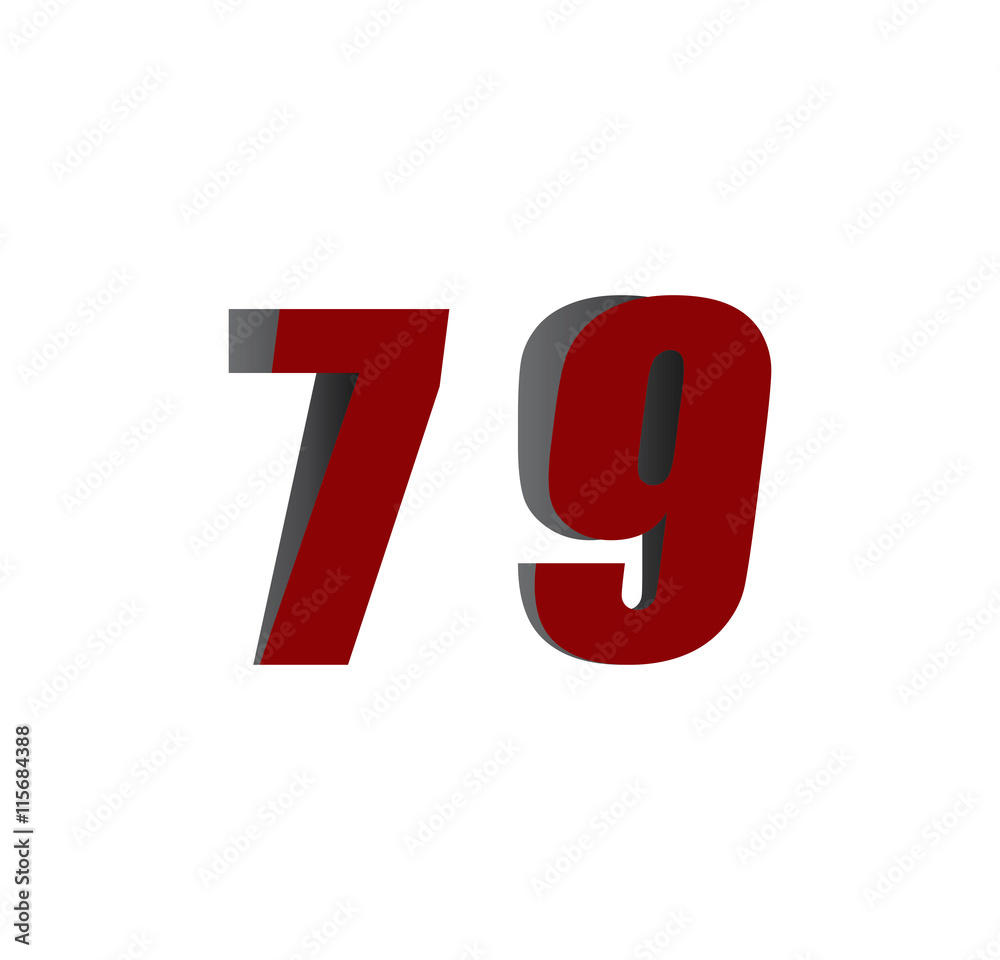 79 logo initial red and shadow 79 logo initial red and shadow