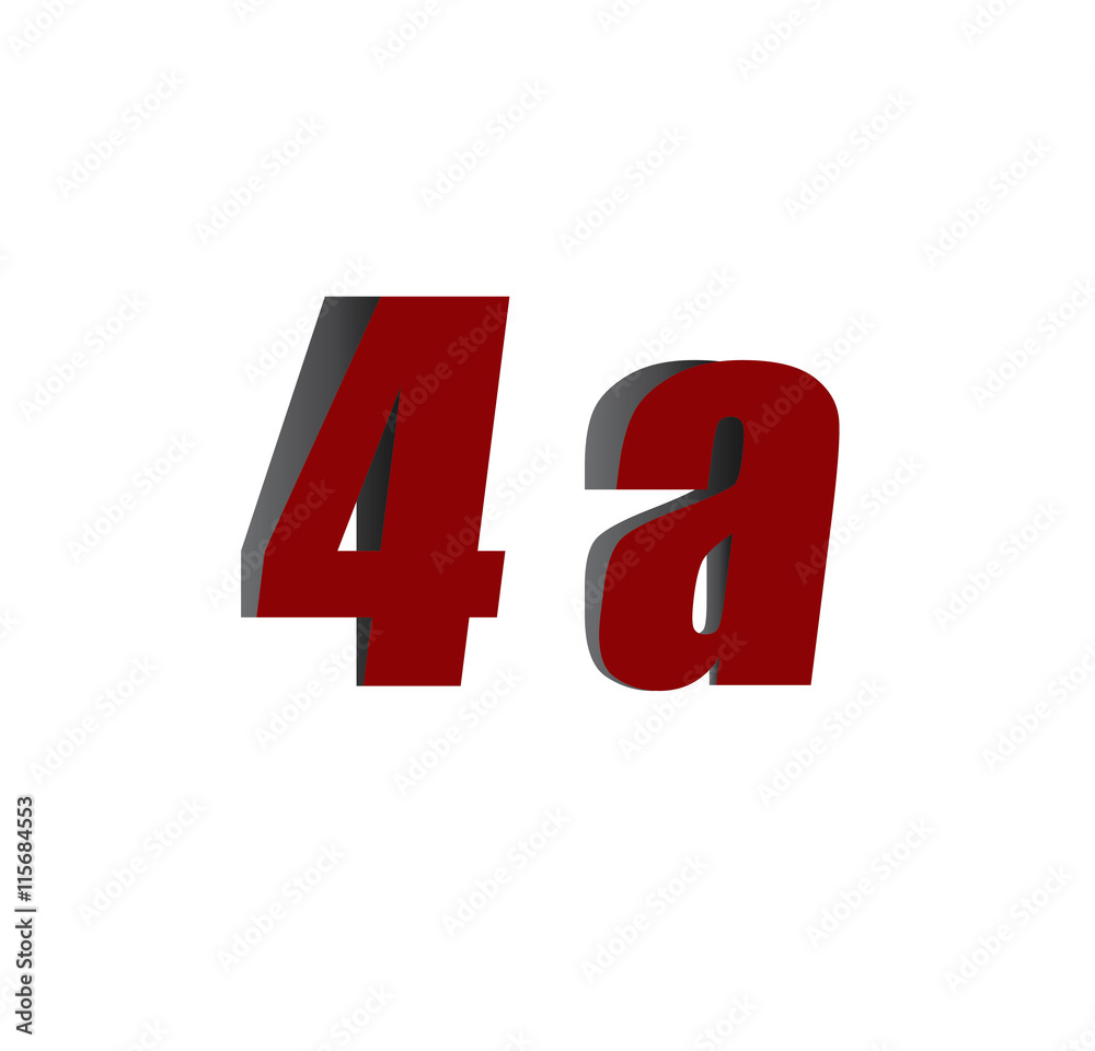 4a logo initial red and shadow 4a logo initial red and shadow