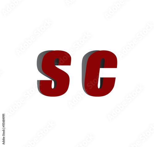 sc logo initial red and shadow