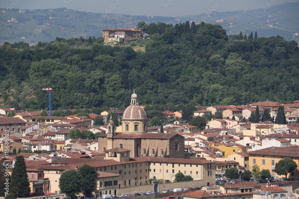 View to Church San Frediano in Cestello in Florence, Tuscany Italy