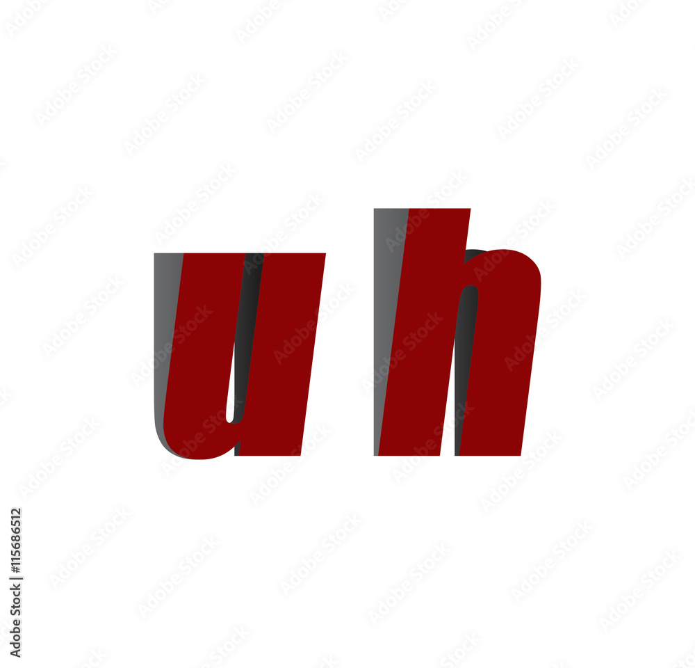 uh logo initial red and shadow uh logo initial red and shadow