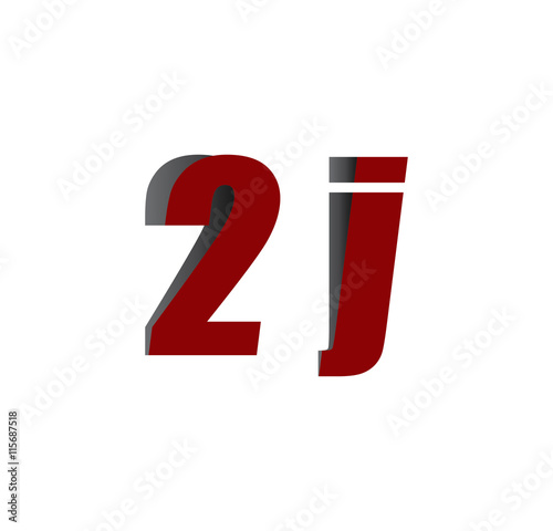 2j logo initial red and shadow photo