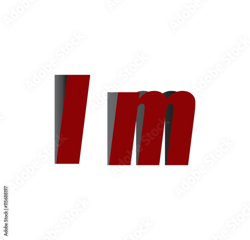 lm logo initial red and shadow