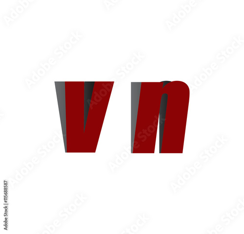 Free Download vn logo initial red and shadow - GFXLoad