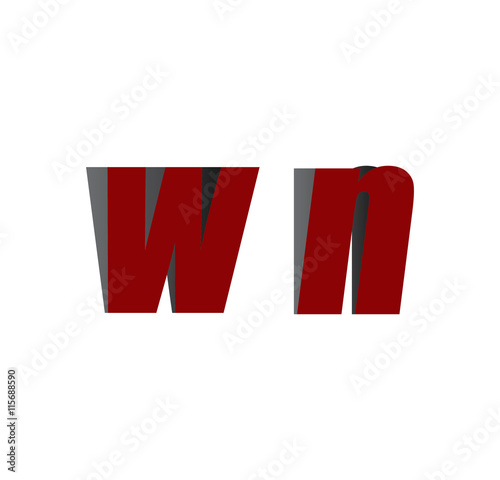 Free Download wn logo initial red and shadow - GFXLoad