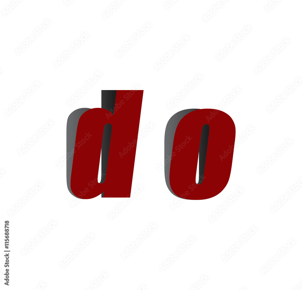 do logo initial red and shadow do logo initial red and shadow