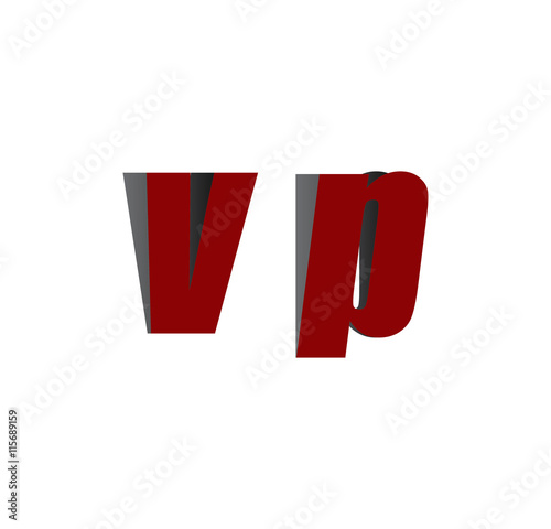 Free Download vp logo initial red and shadow - GFXLoad