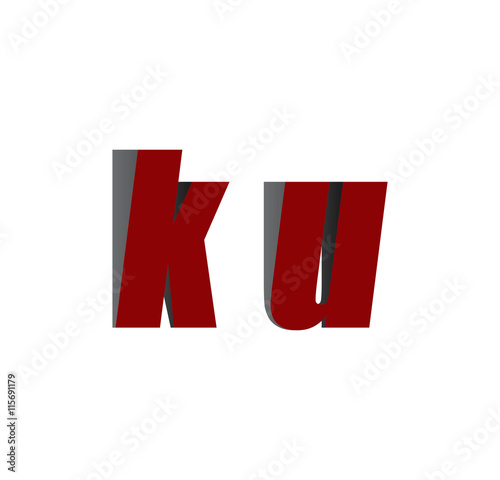 Free Download ku logo initial red and shadow - GFXLoad
