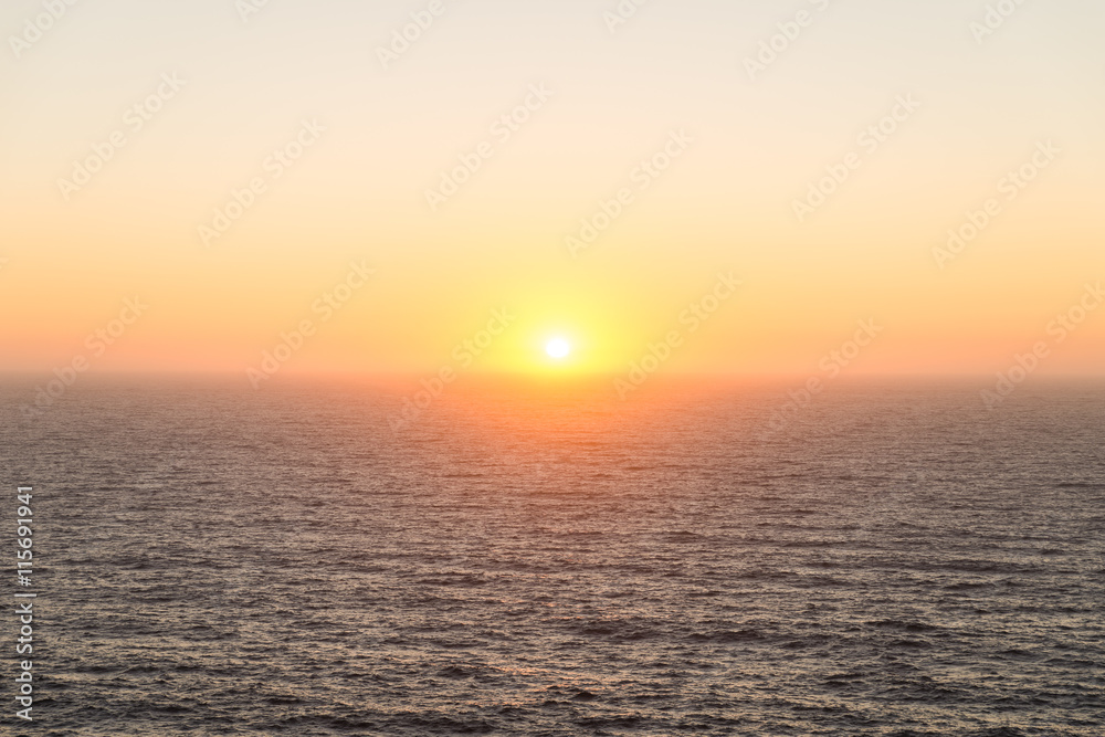 Sunset over sea