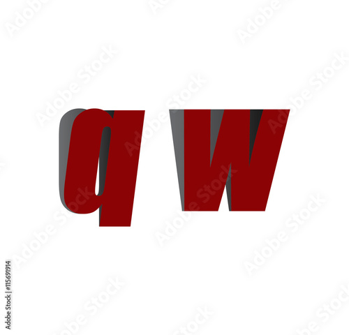 Free Download qw logo initial red and shadow - GFXLoad