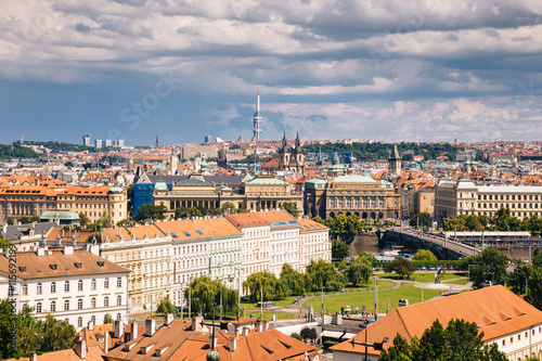 Wallpaper Mural Prague, Czech Republic - 04 July 2016. The summer photo from above of Praha, Chezh Republic capital like a point of travel destination. Torontodigital.ca