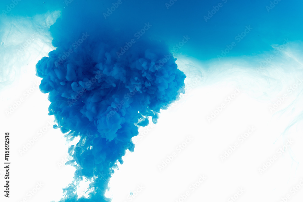 Fototapeta premium Color drop in water, photographed motion.
