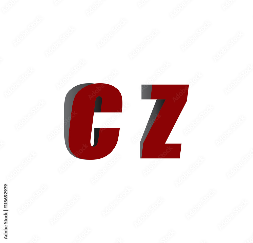 cz logo initial red and shadow